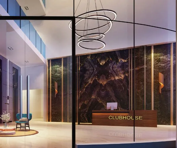 Modern living room with TV unit